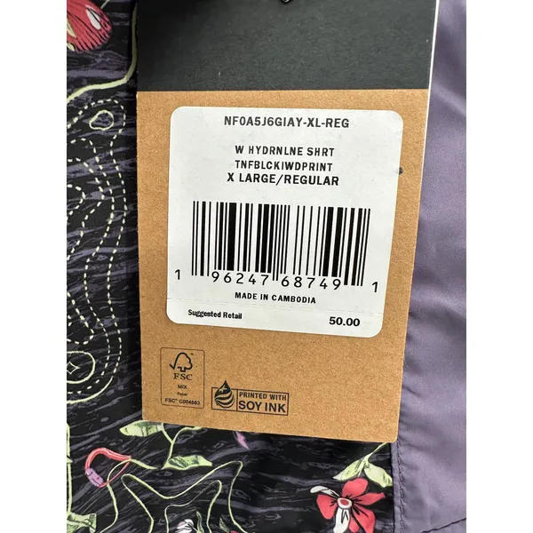 The North Face Shorts Women‎ XL NWT Black Purple IWD Print Hydrenaline 2.75" - Image 8