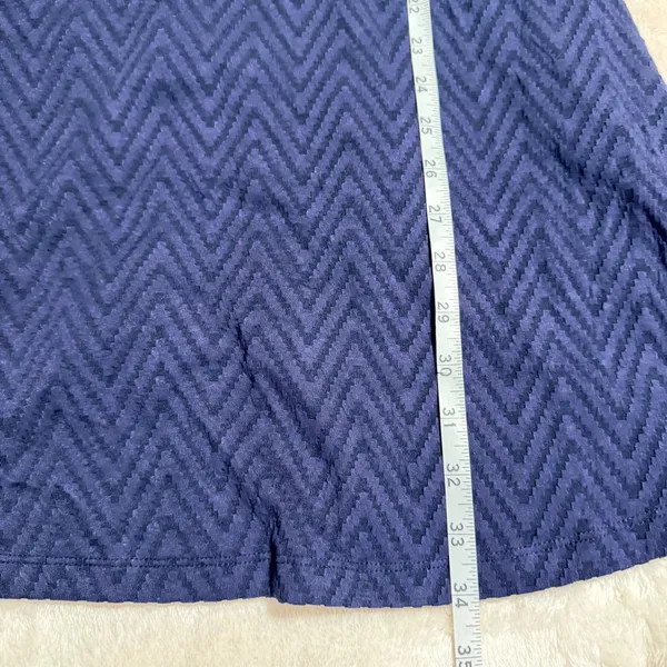 Mossimo‎ Supply Co Womens Navy Chevron Textured Fit and Flare Dress Large New - Image 12