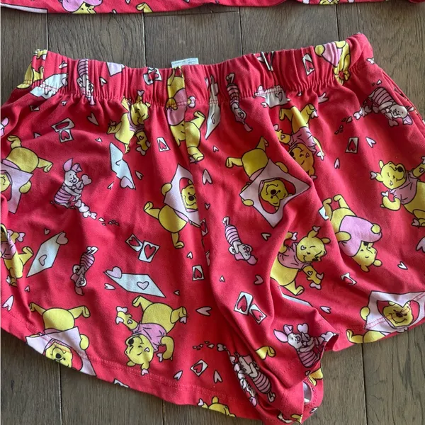 Disney Red Ladies Winnie the Pooh Print Pajamas Set XS - FITS LIKE A SMALL - Image 6