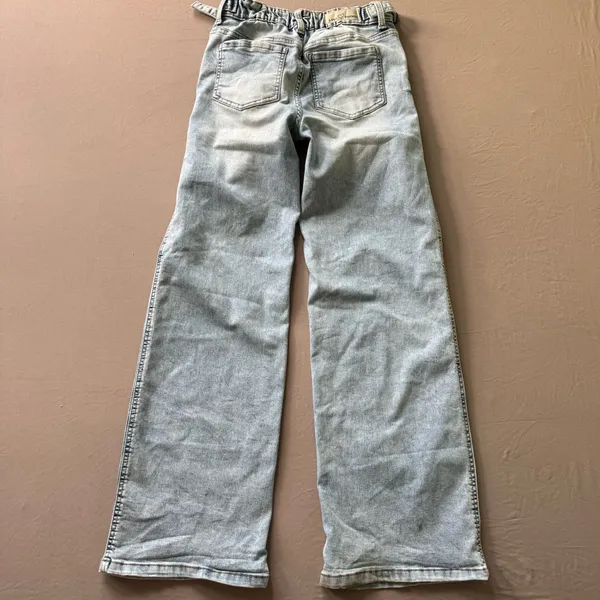 Love Trends Adjustable Waist Tab Wide Leg Jeans - Image 2