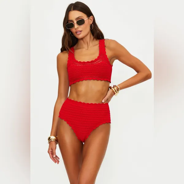 BEACH RIOT Kirby Bottom Ruby Crochet, Size Large , $138 - Image 5