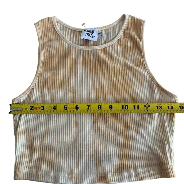 Princess Polly Tank Top Womens 10‎ Orange Tie Dye Ribbed Crop Boho Streetwear - Image 5