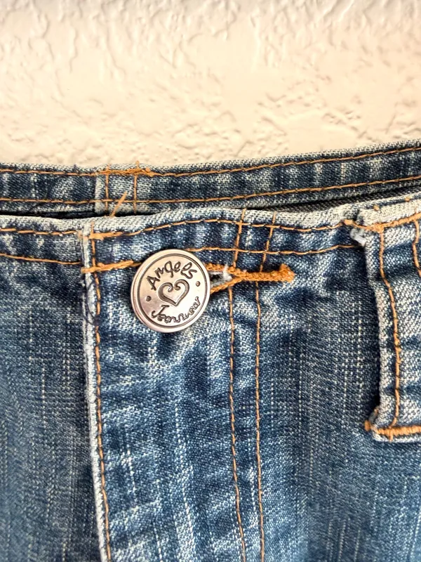 Y2K Knee Length Denim Skirt Blue - Image 5