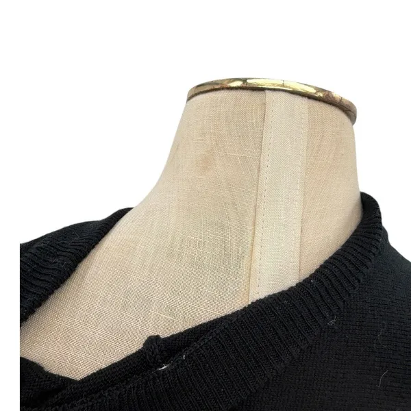 Lululemon Black Knit‎ Crewneck Sweater Raglan Logo Charm Size XS Small - Image 8