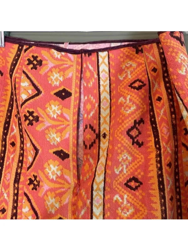 Nwt‎ Free People Cleo Wrap Skirt in Rust Combo - Image 3