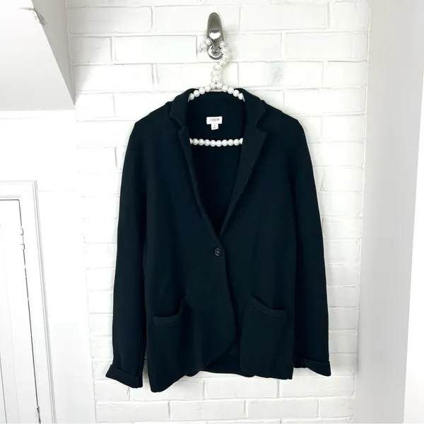 J.Crew Factory Black Schoolboy Sweater Blazer Size S - Image 3
