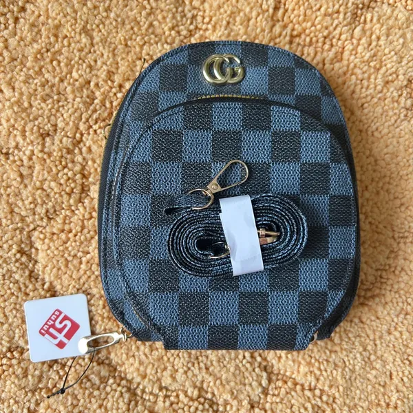 NWT Checkered Blue and Black crossbody bag - Image 6