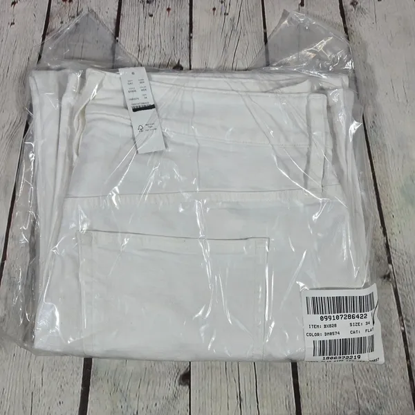 J.Crew Curvy Slim Wide Leg Jeans‎ White Denim High Rise BX828 Size 34 NEW - Image 13