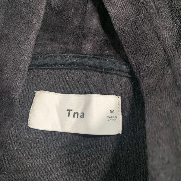 Aritzia TNA black velour Hoodie - Image 5