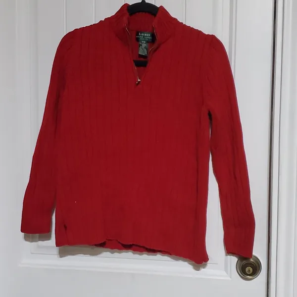 Lauren Ralph Lauren Csble Knit Top Sizep/M - Image 4