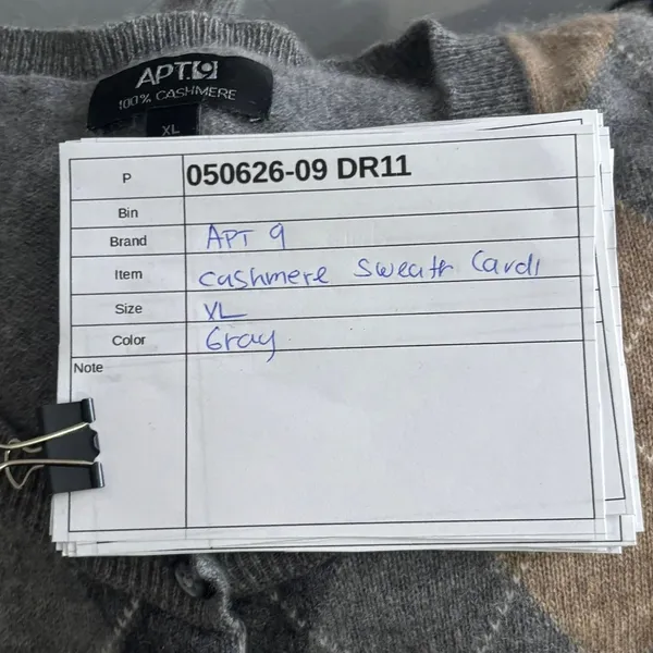 Apt 9 Cashmere‎ Cardigan Gray XL - Image 11