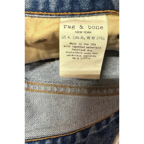 Rag & Bone Suji Denim Skirt Lexi Medium Wash Size 29 Raw Hem - Image 7