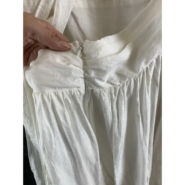 Selfie Leslie White Mini Dress Square Neck Open Back Lace Up Bow NWT US XL AU 14 - Image 13