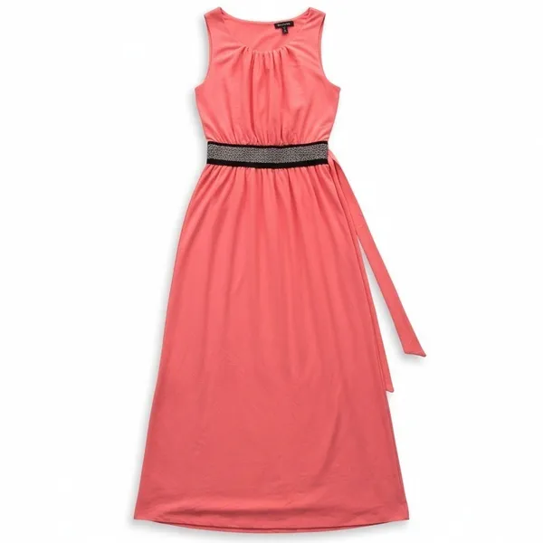 Unbranded Womens Maxi Dress Size 6 Pink Embellished Waist Sleeveless Sundress - Image 7
