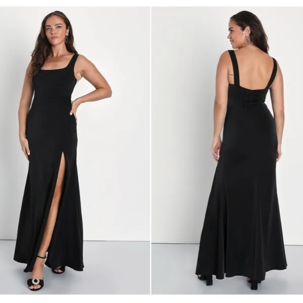 LULU's Prom Wedding Bridesmaid Elegant Classic Mermaid Trumpet Gown • X-Small - Image 3