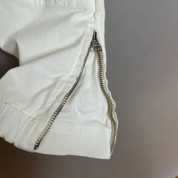 Frame Trapunto Moto Pants Joggers White Zipper Ankle Seam Details Women Size‎ 25 - Image 11