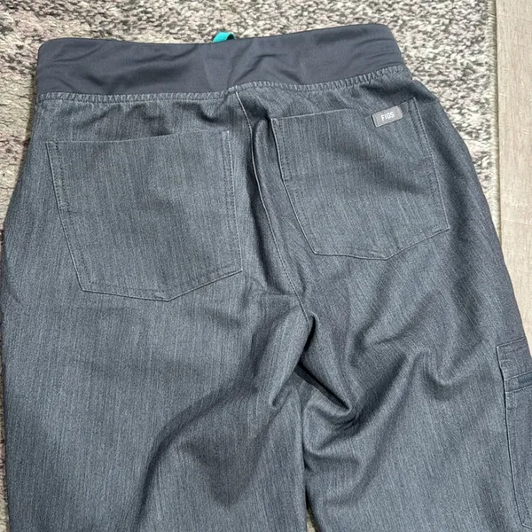 Figs Women’s Petite Graphite Silver Grey Zamora Jogger Scrub Pants XXS - Image 6