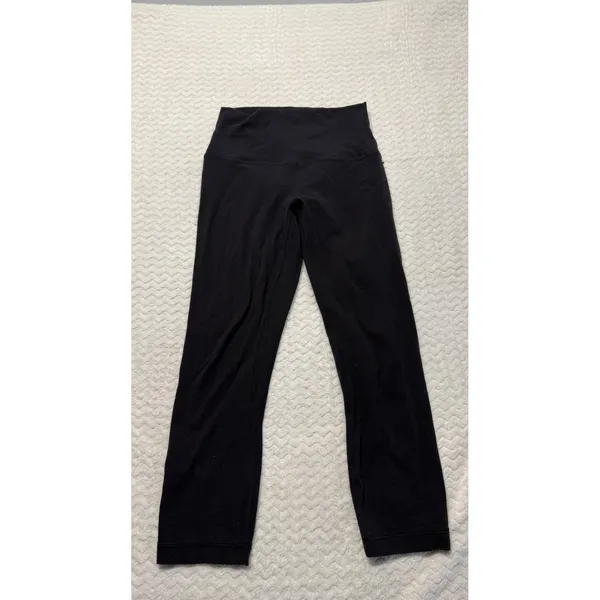 Lululemon Align High-Rise Crop 21 Black Nulu Yoga Leggings W6AS8S Womens 4 - Image 2