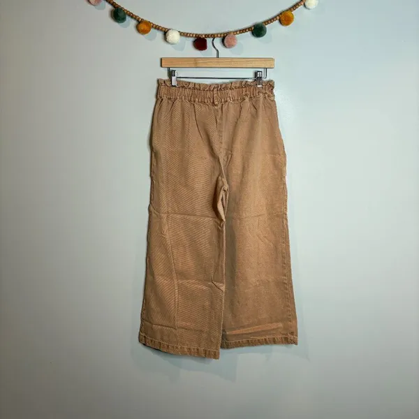 Young, Fabulous & Broke tan wide leg cropped pull on pants - Image 3