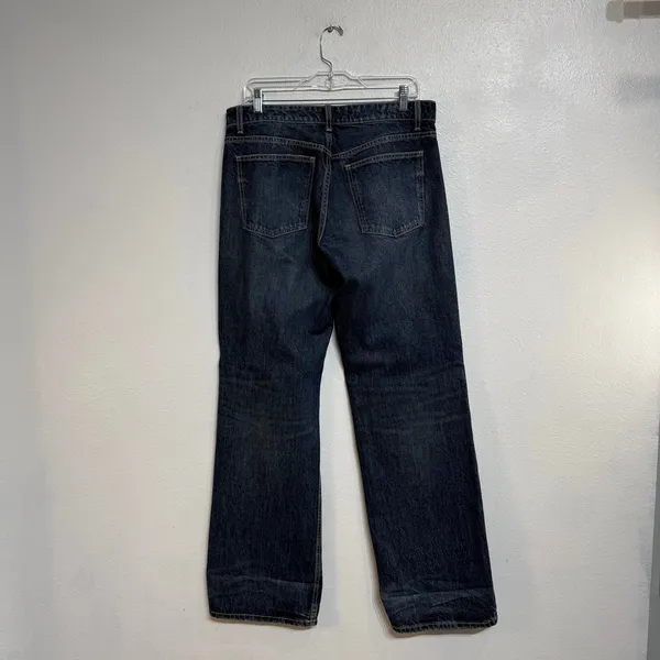 Zara Dark Wash Wide Leg Jeans High Rise Denim Pants Sz 8 - Image 8