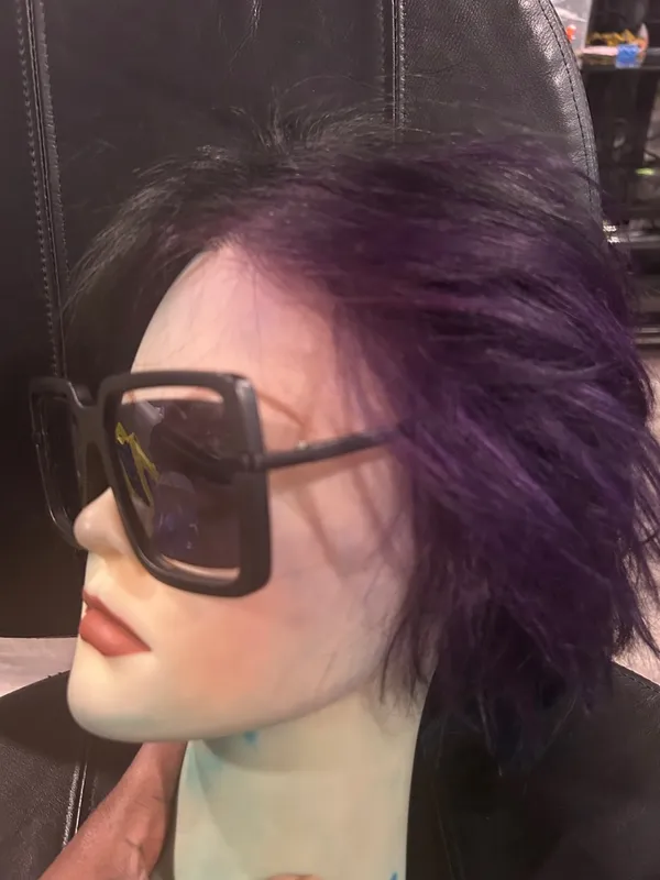 Oversized Square Sunglasses in Black - Image 3