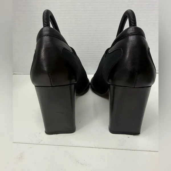 Donald J Pliner Black Stretch Crepe Block Heel Shootie Pumps size 9 - Image 8