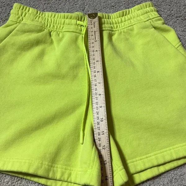 Lululemon Loungeful Shorts High-Rise 4"‎ Electric Lemon Fleece Athleisure Size 6 - Image 6
