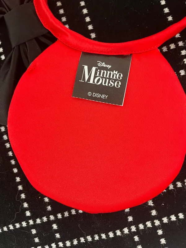 Minnie Disney Mouse Ears Headband Red Sequin Black Bow - Image 4
