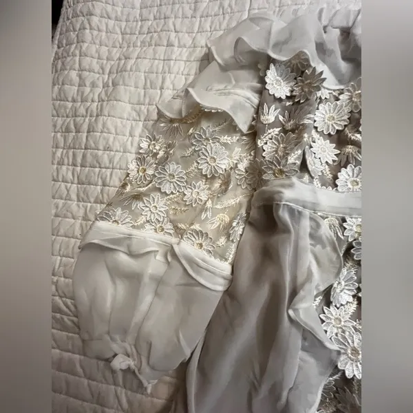 For Love And Lemons Off Shoulder Carolina Dress white Lace NWOT - Image 15