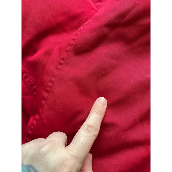 Hollister Ultimate Down Jacket Women's Medium Red/Black - Image 13