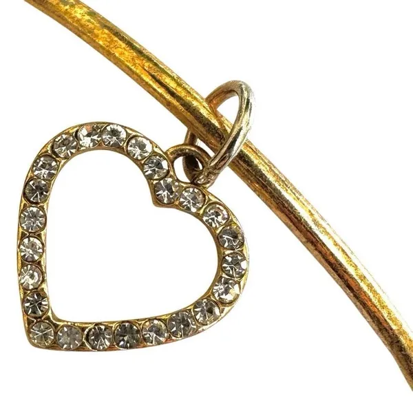 Hard Rock Cafe rhinestone heart bangle bracelet - Image 5
