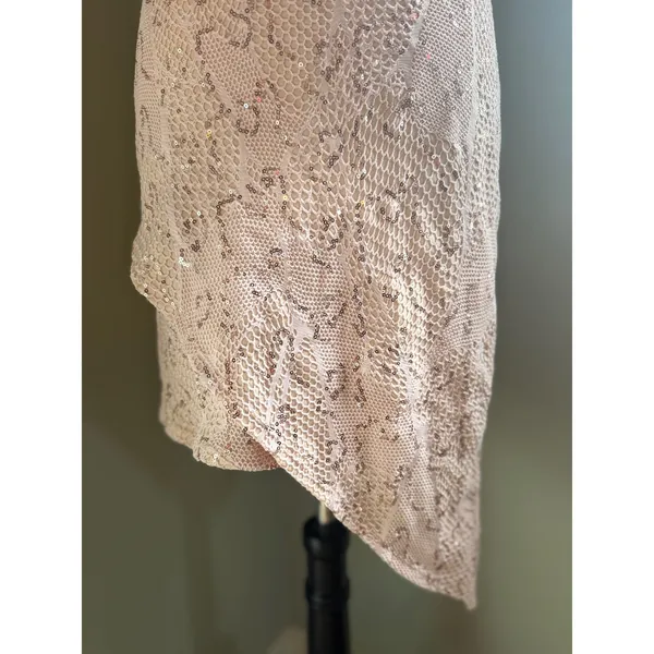 Charlotte Russe Pink Sequins Lace Bodycon Mini Dress‎ mermaid fairy Y2K whimsi m - Image 3