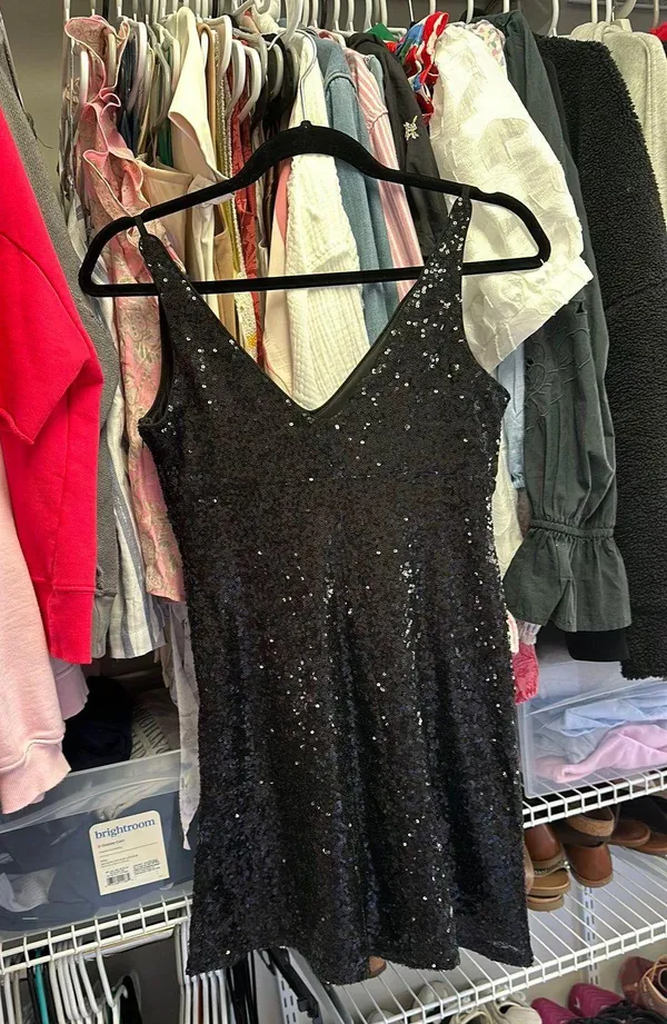 Speechless Black Sequin Dress - Image 2