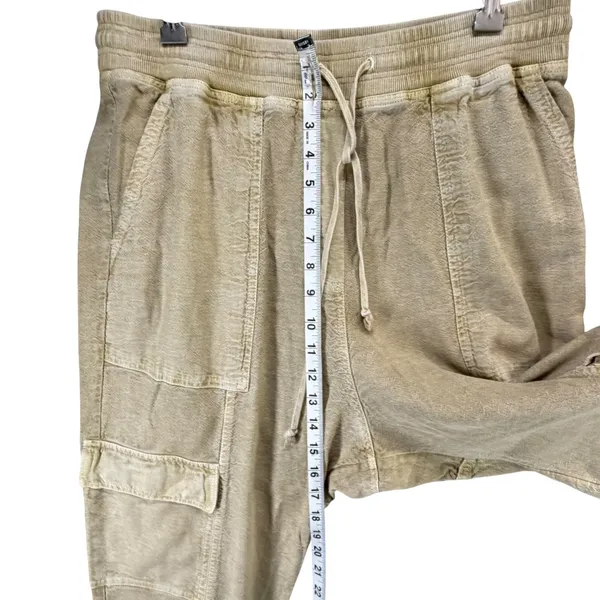 Daily Practice Anthropologie Evergreen Cargo Pants Womens M Tan Cropped Utility - Image 6