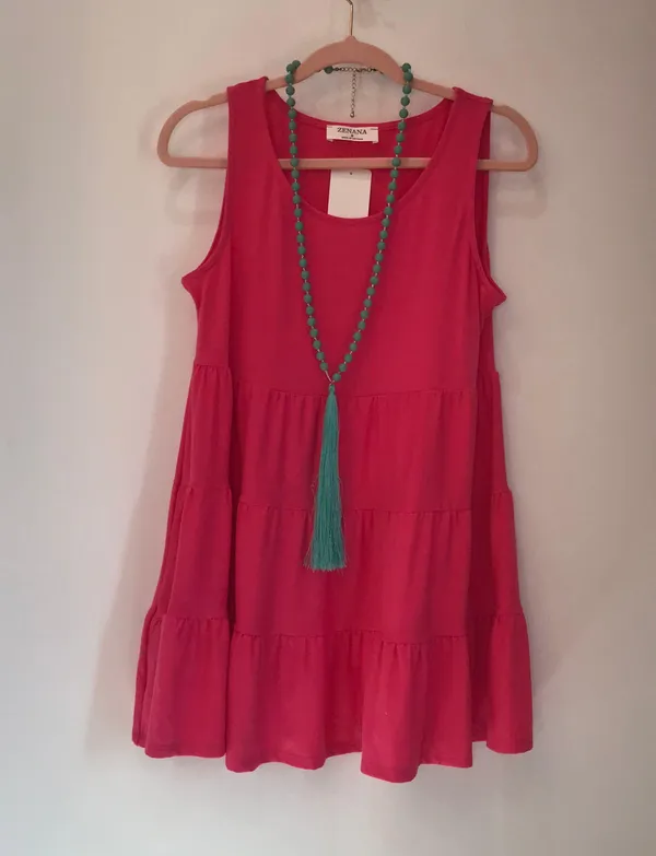 NWT Hot pink Boutique ruffle tank sz Sma - Image 7