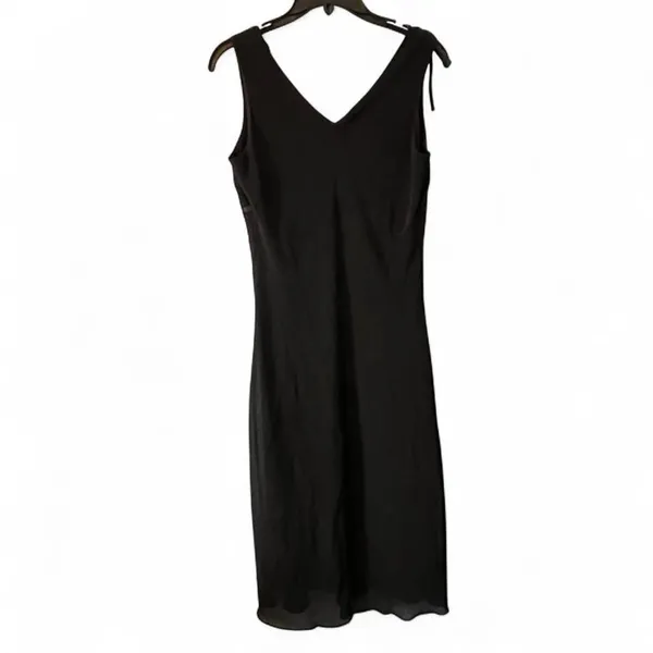 Joyce Leslie Y2K Goth Skater Core Black Midi Dress M Medium Baby Doll V Neck - Image 5