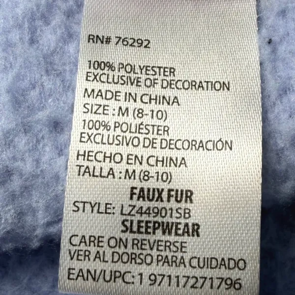 Disney Stitch Womens Size Medium Sweatshirt Faux Fur Fleece Sleepwear Top Lounge - Image 5