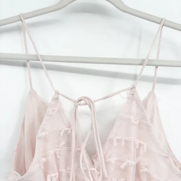 Urban Outfitters Womens‎ Tabatha Lace 3D Bow Coquette Babydoll Cami Pink Size XS - Image 7