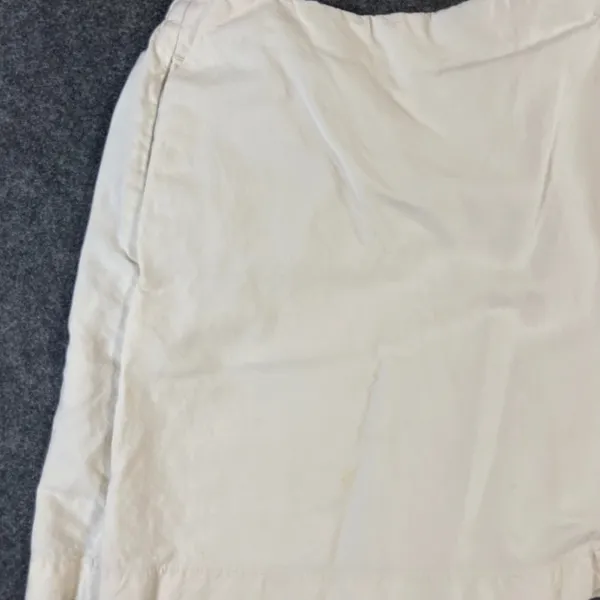 Uniqlo‎ Linen Blend Skort Cream Off White Wrap Front Mini Shorts Womens Small - Image 8