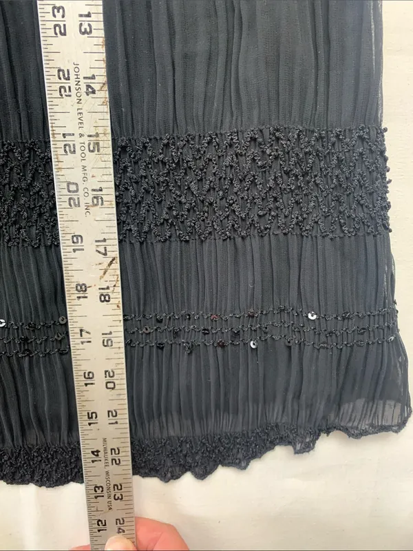 y2k MCM size large Black Textured two piece tank skirt match corset whimsi goth - Image 10