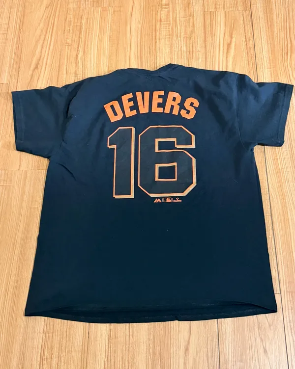 CSA San Francisco Giants Devers 16 XL Black Shirt Baseball Fan Apparel - Image 4
