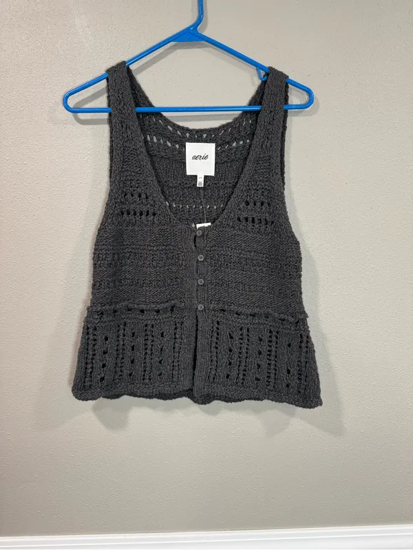 NWT Aerie Crochet Sweater Vest - Image 2