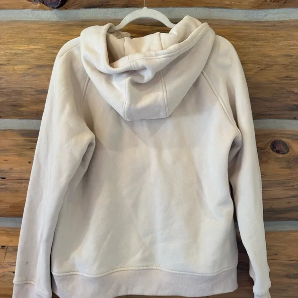 Trendy Queen Cream Zip Up Hooded Sweatshirt - Image 3