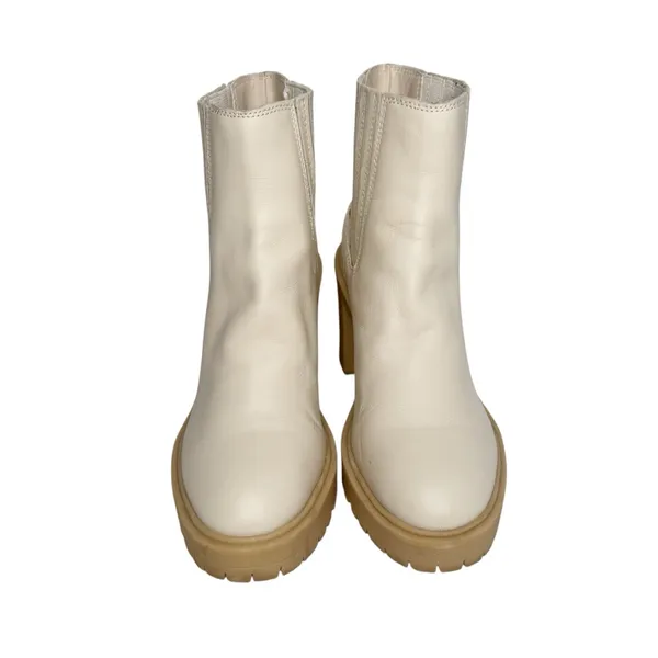 Dolce Vita Castor H20 Off White Waterproof Leather Ankle Boots SZ 8.5 - Image 2
