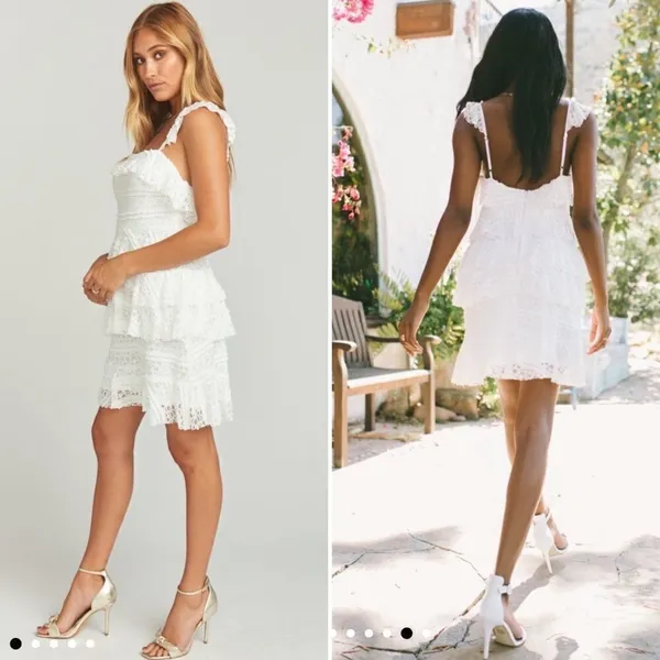 Show Me Your MuMu Tracy Ruffle Tiered Dress NWT XS - Image 8