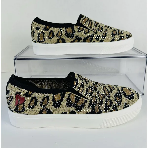 NEW Skechers On-The-GO Joy Leopard Print Shoes Women's 7.5 Slip On SN155024 LPD - Image 2