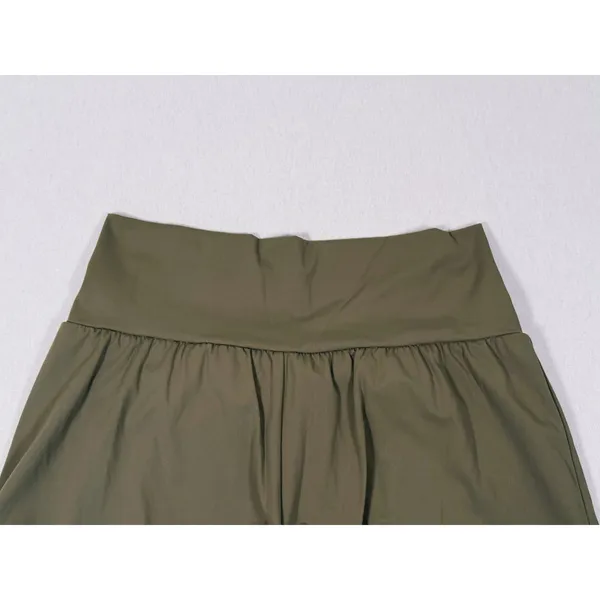 Halara Super High Waisted 2-in-1 Shorts Large Green Running Athletic Gym Workout - Image 5