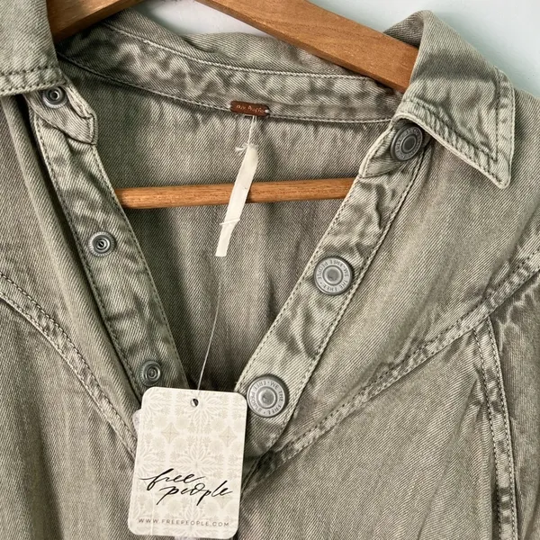 Free People Mad Love‎ Denim Midi Dress size Small BRAND NEW - Image 6