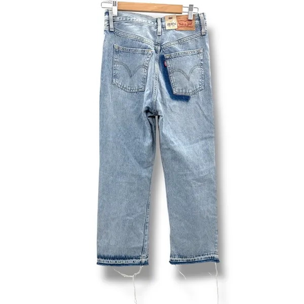 Levis NWT Ribcage Straight Ankle Jeans‎ Women's 28x27 High Rise Distressed - Image 3