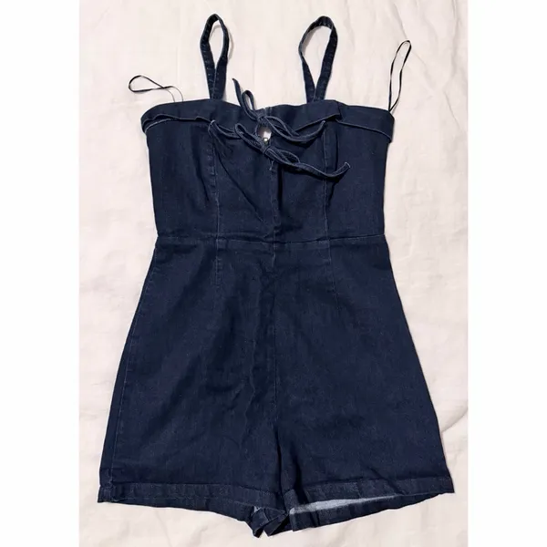 Sugar + Lips Dance With Me Denim Romper - Image 6